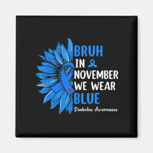 Imã Bruh em novembro Vestimos Fita Azul Girassol Dia