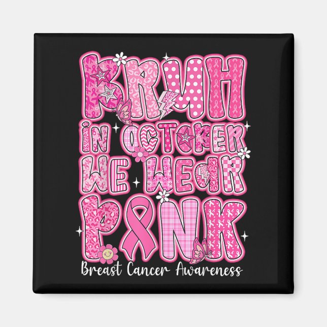 Imã Bruh Em Outubro Vista Sensibilização Do Cancer Da  (Frente)