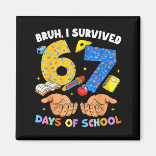 Imã Bruh eu sobrevivi 67 dias de aula Six Seven Meme T
