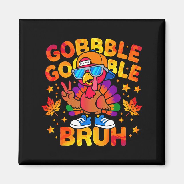 Imã Bruh Funny Thanksgiving Turkey Gobble Outfit Boys  (Frente)