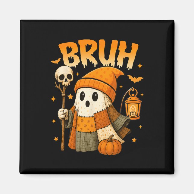Imã Bruh Ghost Halloween Cute Platwork Ghost Trick (Frente)