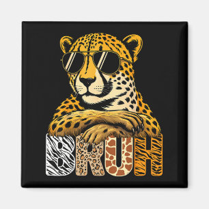 Imã Bruh leopardo safari animais vida selvagem menino