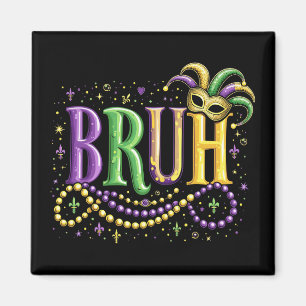 Imã Bruh Mardi Gras - Carnaval engraçado e festivo