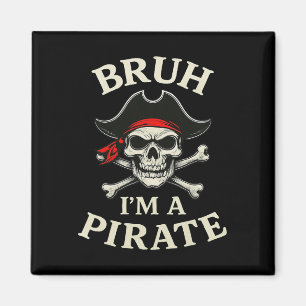 Imã Bruh Pirate Preguiçoso Caveira Bandana Finge que s