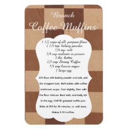 Ímã Brunch Coffee Muffin Recipe Magnet