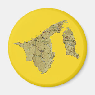 Imã Brunei Map Magnet