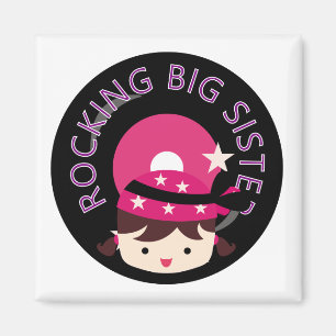 Imã Brunette Rocking Big Sister