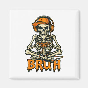 Imã Brut Skeleton Gamer Engraçado Hallow Game Game Gam