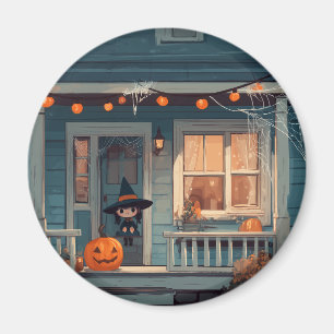 Imã Bruxa Bonita do Halloween em Porca Spooky - Magnet