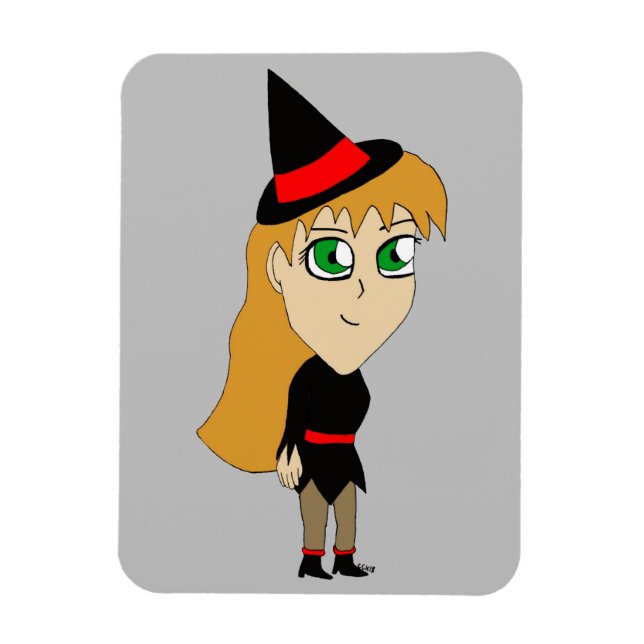 Ímã bruxa chibi (Vertical)