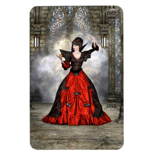 Ímã Bruxa de Fantasia - Arte do Castelo Medieval