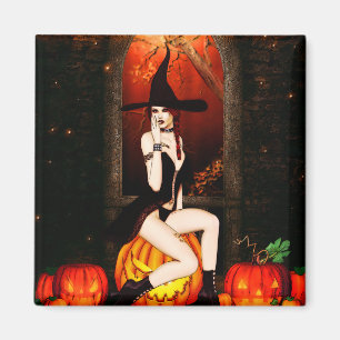Imã Bruxa de Halloween