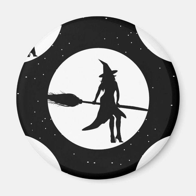 Imã bruxa de halloween (Frente)
