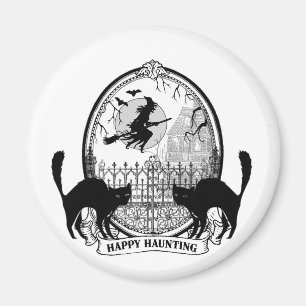 Imã bruxa de Halloween, antiga vintage