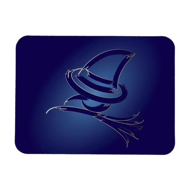 Ímã bruxa do Dia das Bruxas (Horizontal)