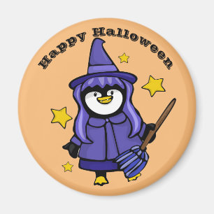 Imã Bruxa do Pinguim Halloween