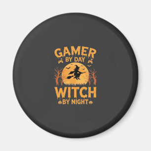 Imã Bruxa Gamer Design de Jogos para Halloween