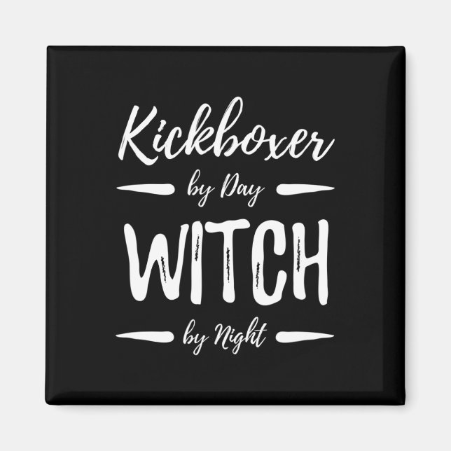 Imã Bruxa Kickboxer Roupa de Halloween Engraçada de Ki (Frente)
