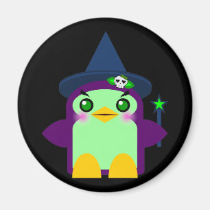 Imã Bruxa Pinguim Kawaii