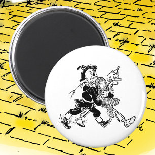 Imã Bruxa Vintage de Oz Dorothy Dormindo com Papoulas