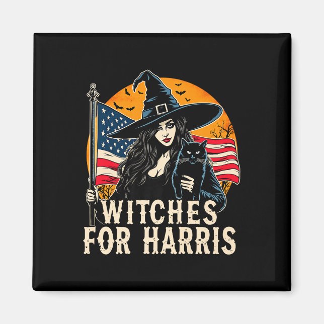 Imã Bruxas Para Kamala Harris Halloween, Sociedade Pol (Frente)