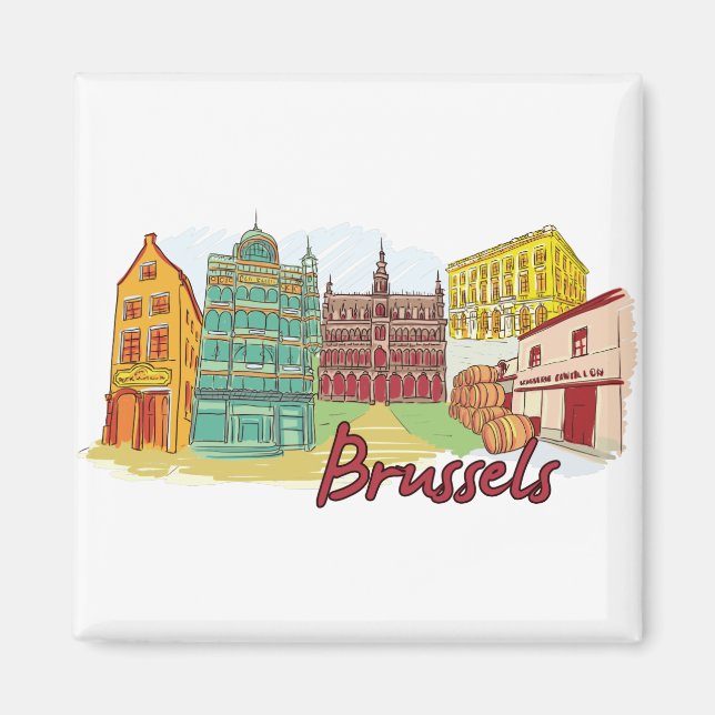 Imã Bruxelas, Bélgica Cidade Famosa (Frente)