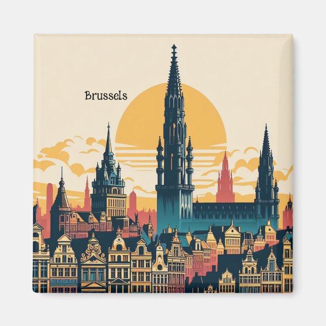 Imã Bruxelas, Bélgica, pintura estilista (Frente)