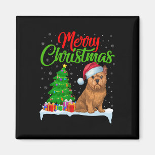 Imã Bruxelas Griffon Cão Árvore de Natal Luzes Xmas Do