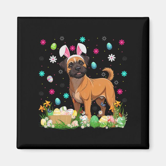 Imã Bruxelas Griffon Cão Páscoa Caça-Ovo Caça-Coelho (Frente)