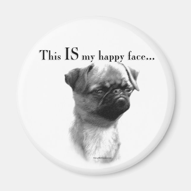 Imã Bruxelas Griffon Happy Face (Frente)