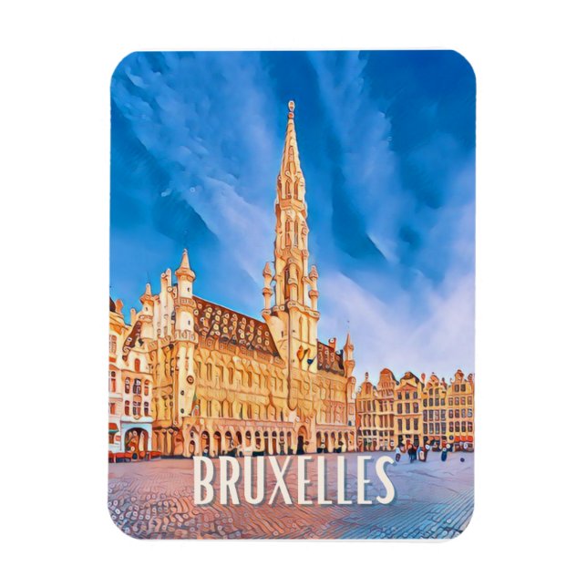 Ímã Bruxelles Belgique Photo Vintage (Vertical)