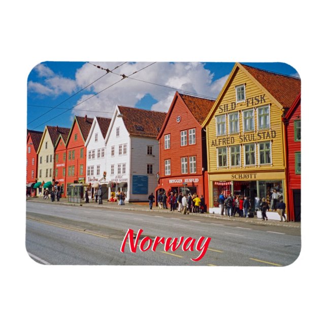 Ímã Bryggen, Bergen, Noruega (Horizontal)