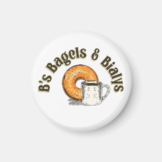 Imã B's Bagels Magnet Round