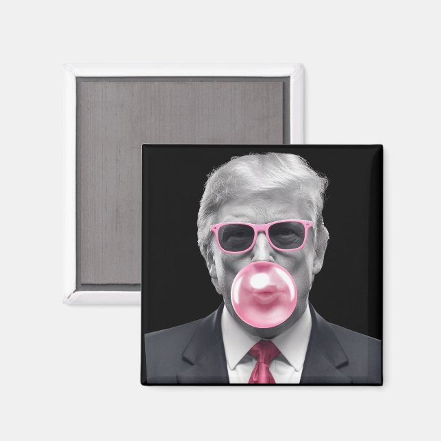 Imã Bubble Gum Trump Donald Trump 2024 Votação em Trum (Front/Back)