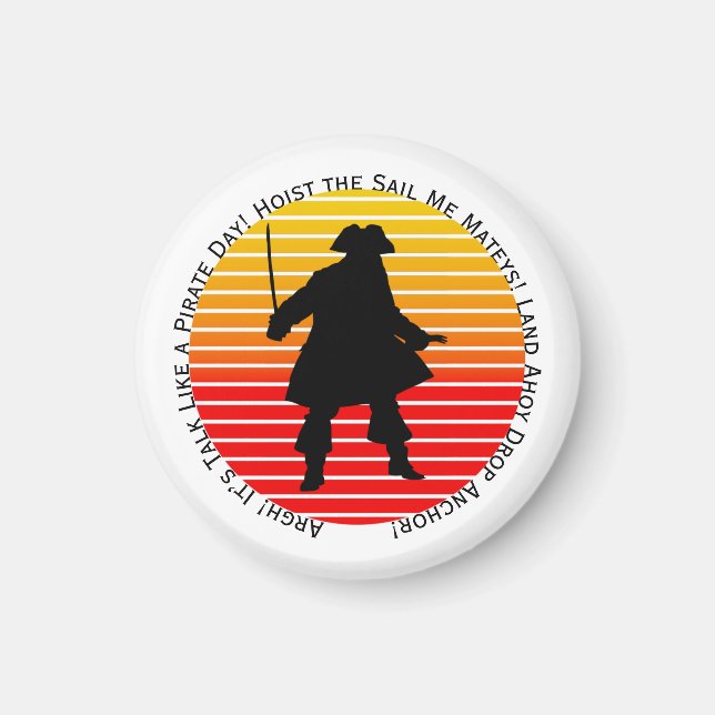 Imã Buccaneeiros Steampunk Fala Como Um Argh Pirata Do (Frente)