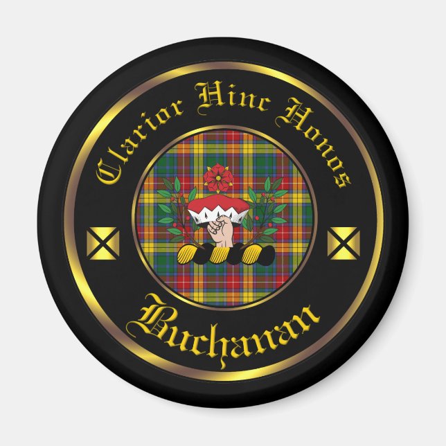 Imã Buchanan Clan & Tartan Magnet (Frente)