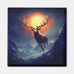 Imã Buck Das Montanhas Correndo Do Fogo Assustador