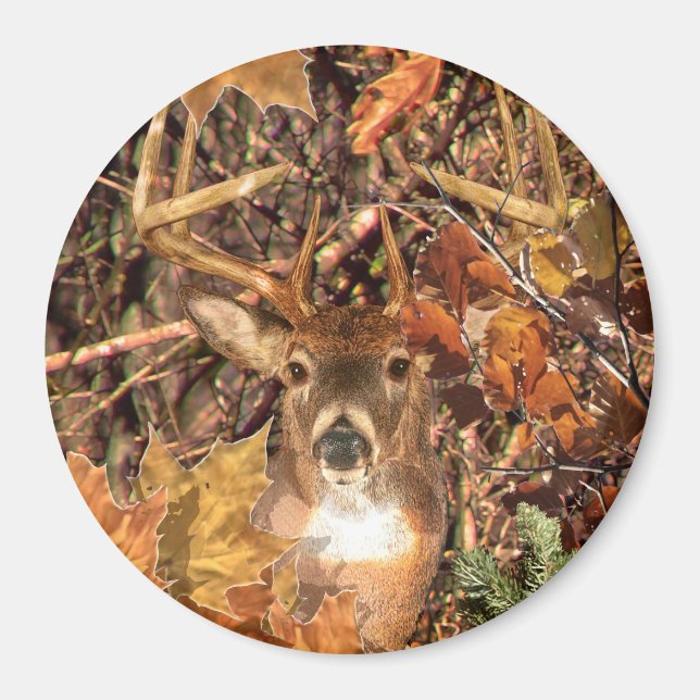 Imã Buck em Camo White Tail Deer (Frente)
