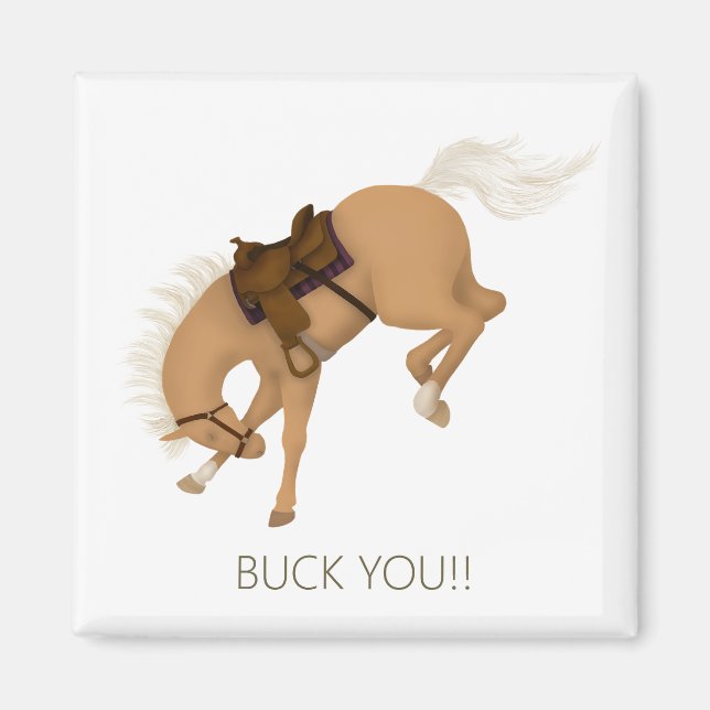 Imã Buck You! Funny Palomino Horse (Frente)