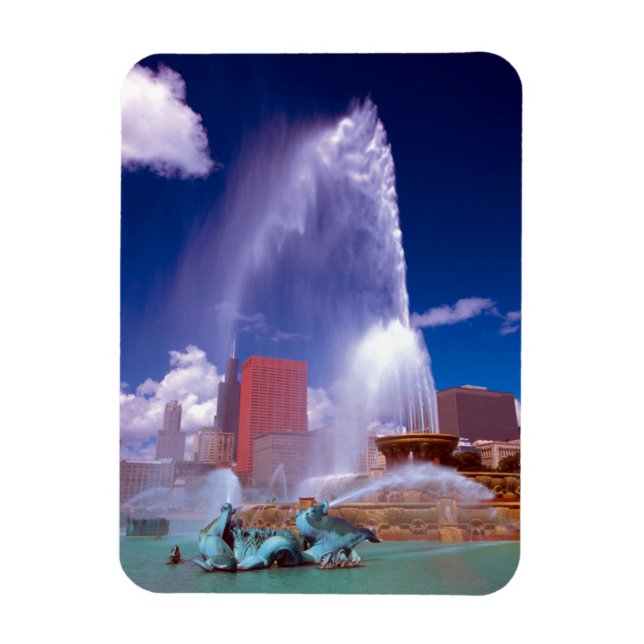 Ímã Buckingham Fountain Chicago Premium Magnet (Vertical)