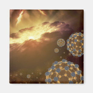 Imã Buckyballs que flutua no espaço interestelar