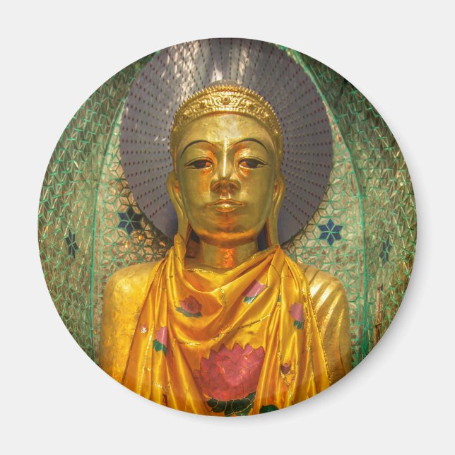 Imã Buda Dourado no Templo (Frente)