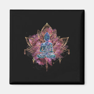 Imã Buda Espiritual na Flor de Lótus Meditação Mágica