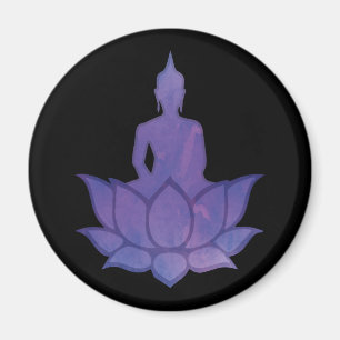 Imã Buda no Lotus Purple Magnet