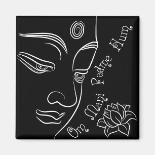 Imã Buda pondera flor de lótus White