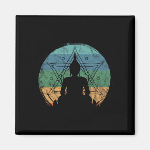 Imã Buda Retro Budista Yoga Espiritual Meditação Zen