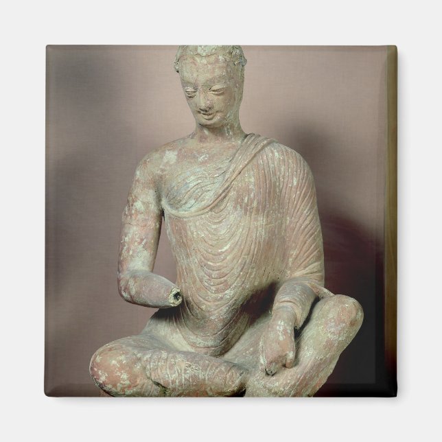 Imã Buda sentado em meditação, do Fondukistão (Frente)