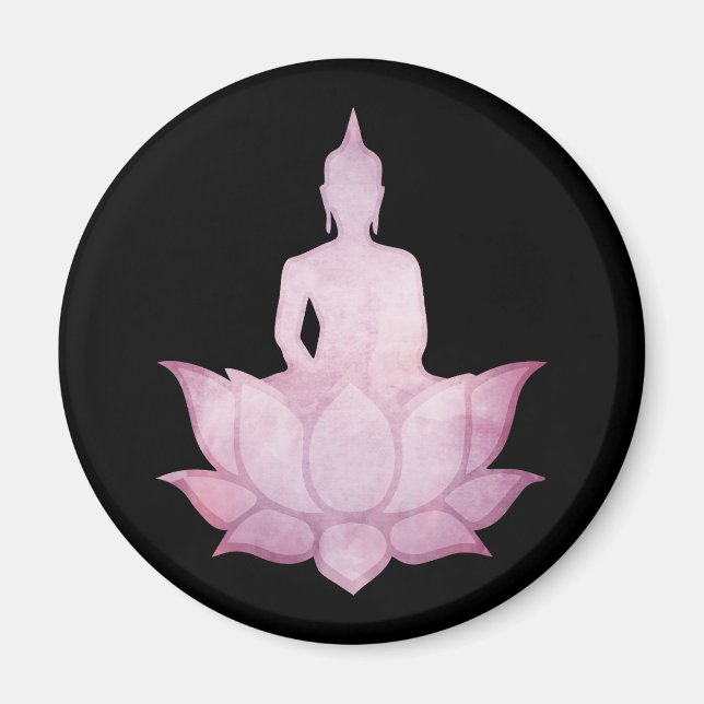 Imã Buda sobre Lotus Pink (Frente)