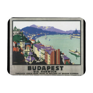 Ímã Budapest através do poster de viagens de