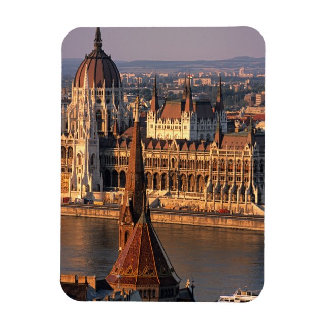 Ímã Budapest, Hungria, Rio Danúbio, Parlamento (Vertical)